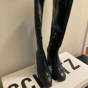 Schutz tall crocodile boots
